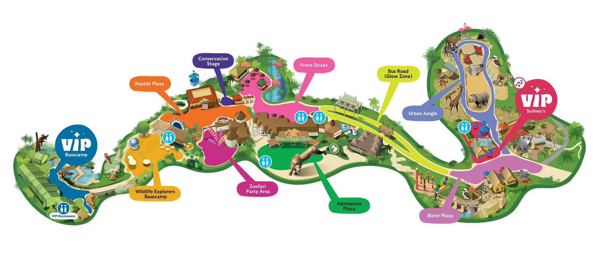 Celebration Party Zones map