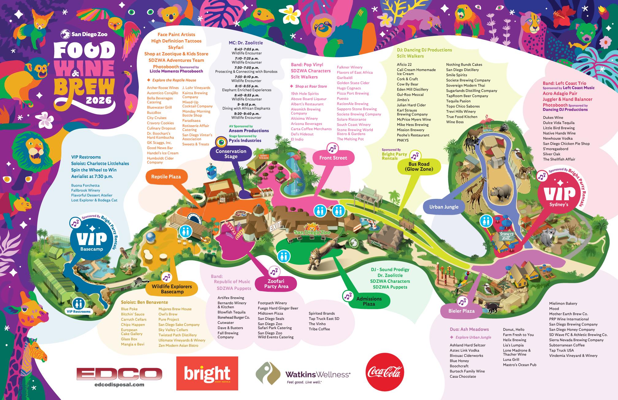 Celebration Party Zones map