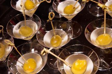 small martinis with olives